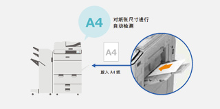 “自動(dòng)檢測(cè)紙張尺寸”:簡化尺寸設(shè)置的操作